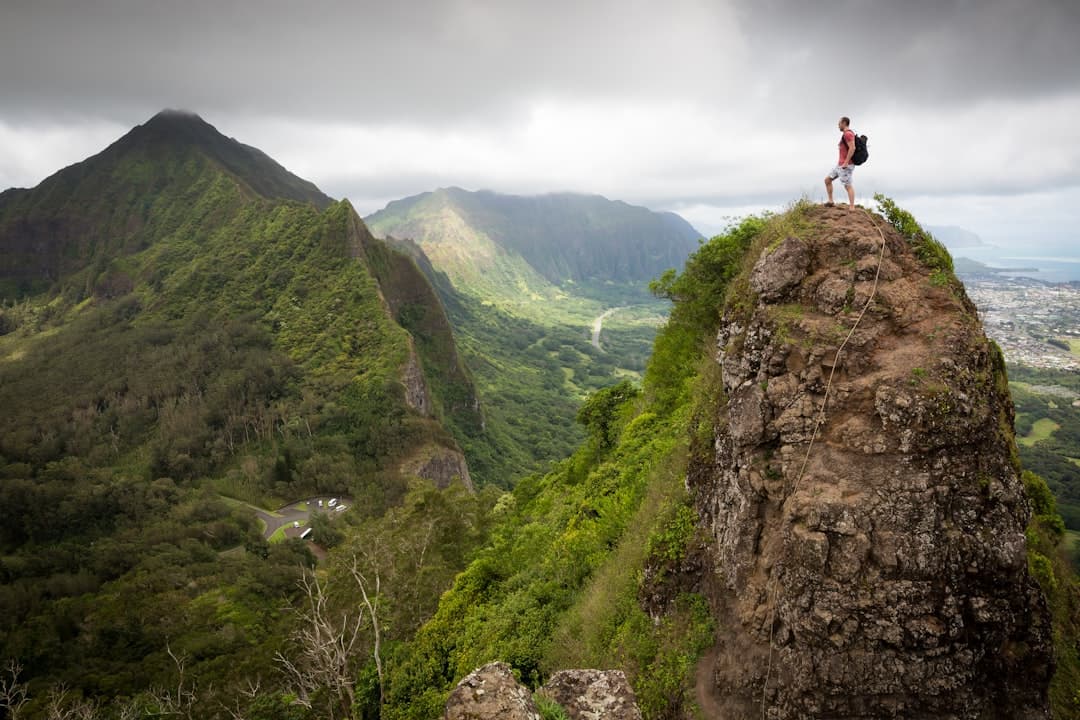 Scaling a mountain peak
