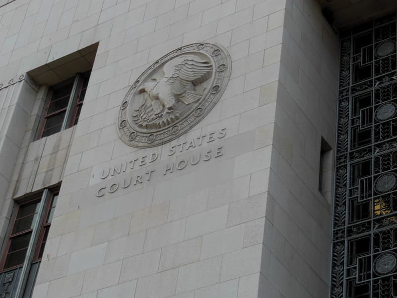 The United States Court House in Los Angeles, California Emblem