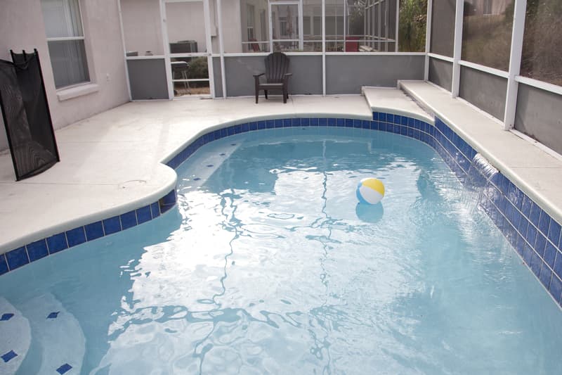 Swimming pool on sunny day