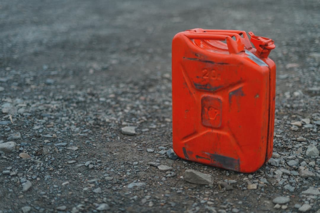 Red fuel canister