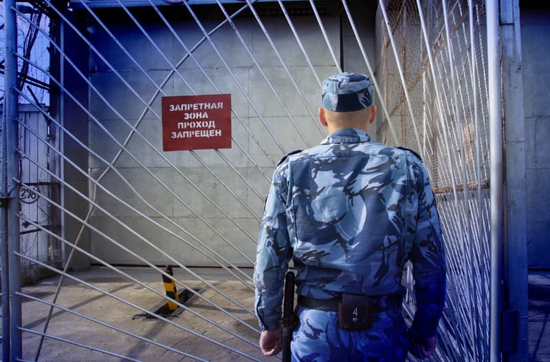 The guards in a Russian prison